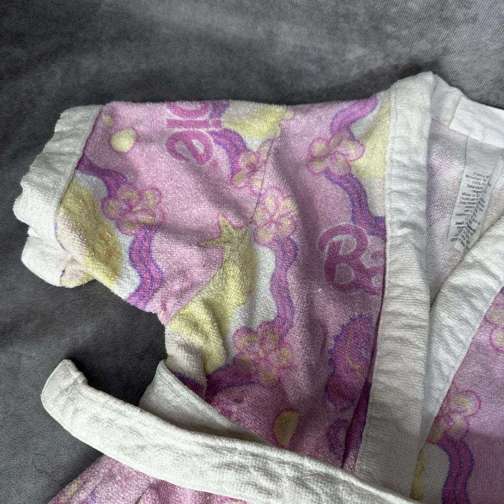Vintage 1997 Barbie Robe Girls‎ Sz Small 4-5 Toddler Cotton